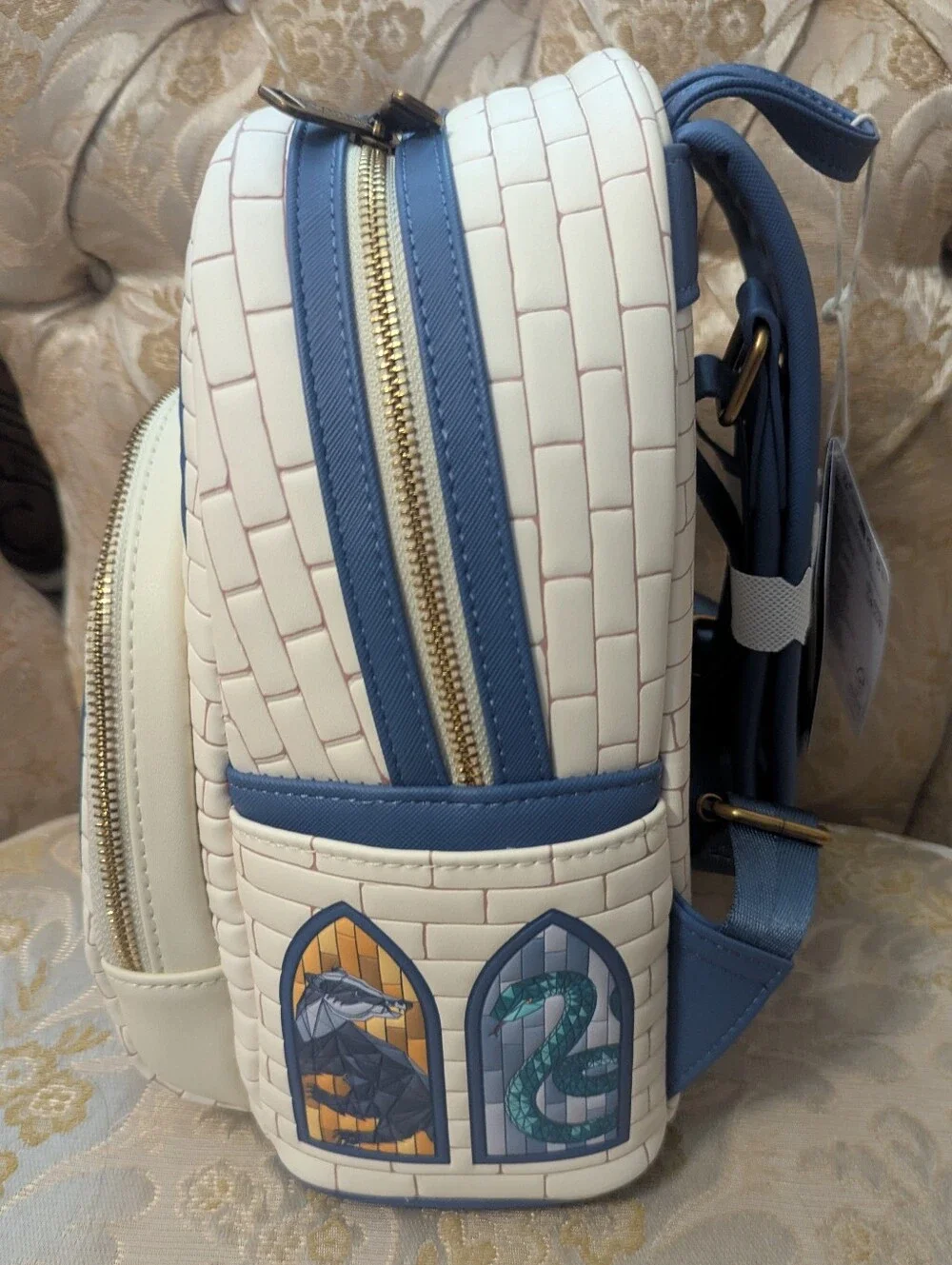 Harry Potter Loungefly White and Blue Hedwig Hogwarts Mini Backpack